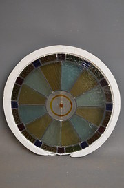 Pair of Circular Stained Glass