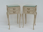 Cream and Gilt Beside Tables