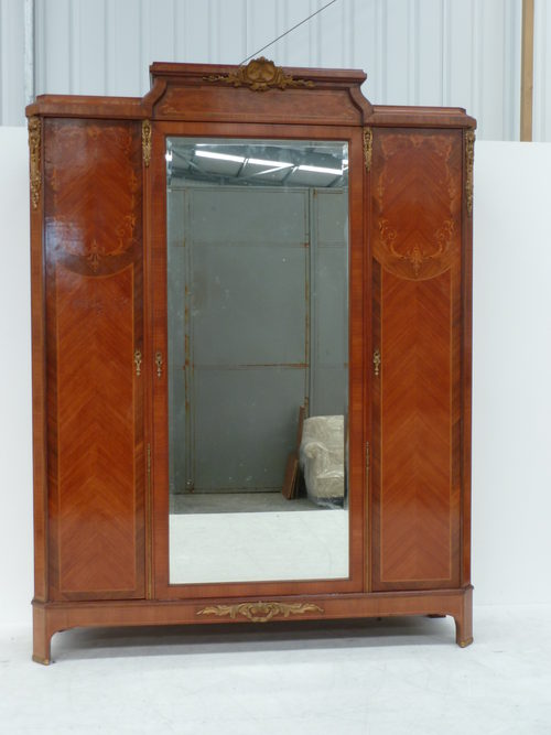 Antique Empire French Walnut and Ormolu Armoire Wardrobe Empire French Walnut and Ormolu Armoire Wardrobe
