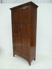 antique oak panelled oak hall robe cupboa Panelled Oak Hall Robe Cupboa