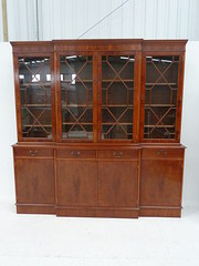 Regency Style Breakfront Libra