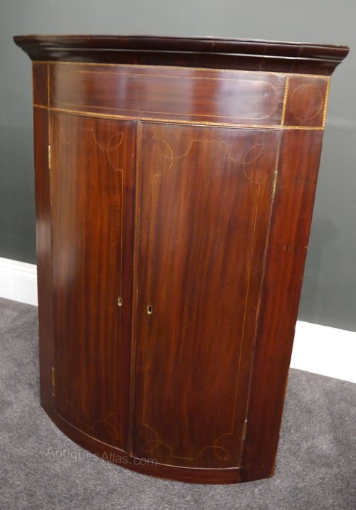 Regency Mahogany Corner Cupboard
