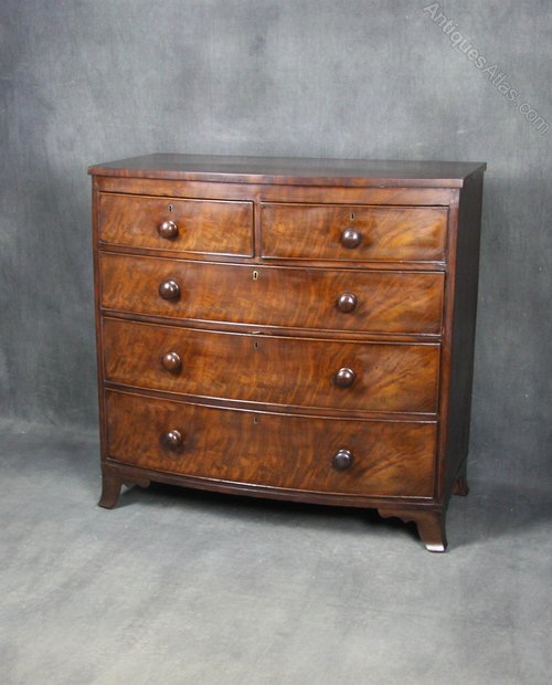 Regency Mahogany Bow Front Chest of Drawers