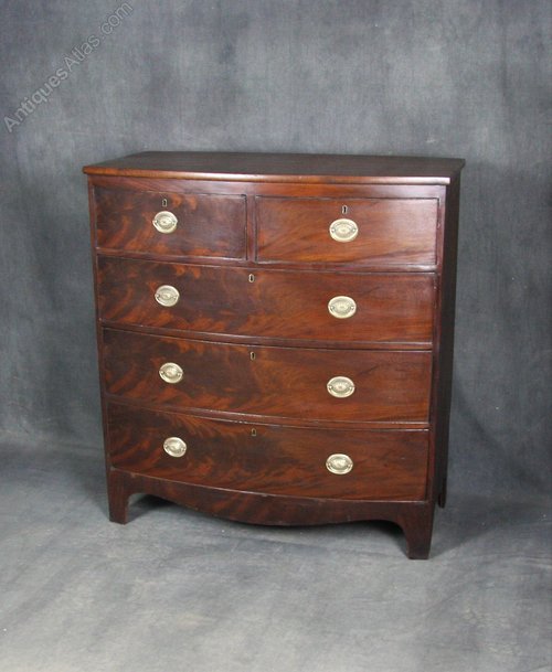 Regency Mahogany Bow Front Chest of Drawers