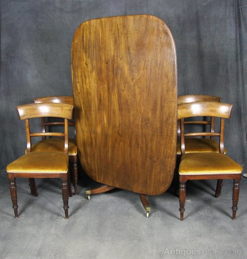 Regency Mahogany Dining Table and Chairs