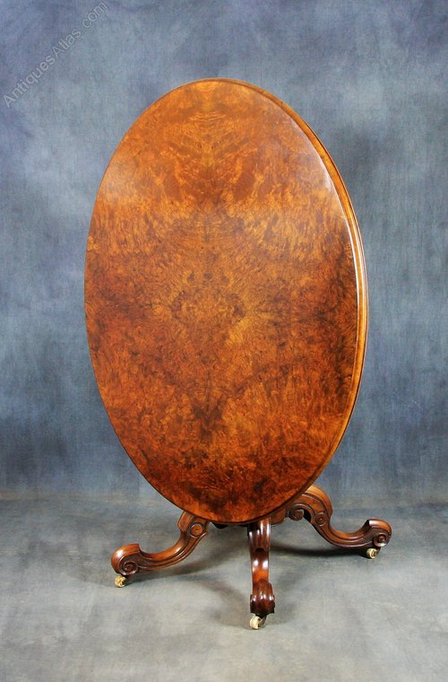 Victorian Burr Walnut Loo Table