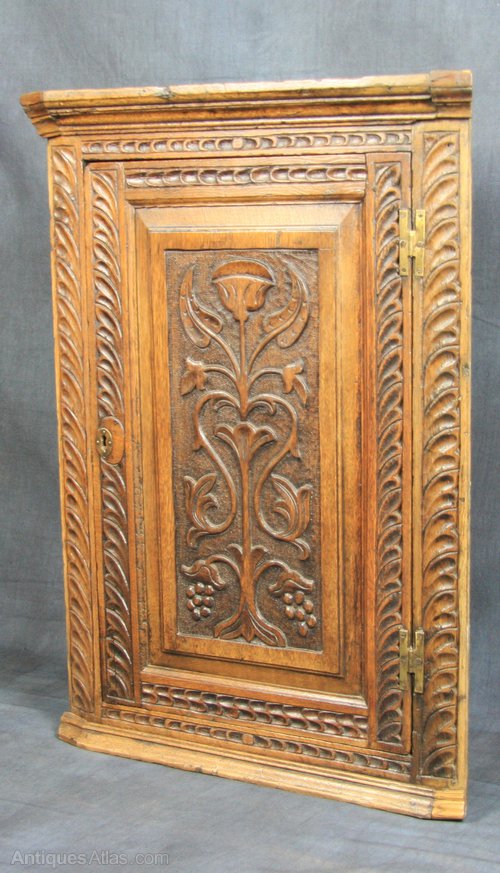 Victorian Oak Corner Cupboard