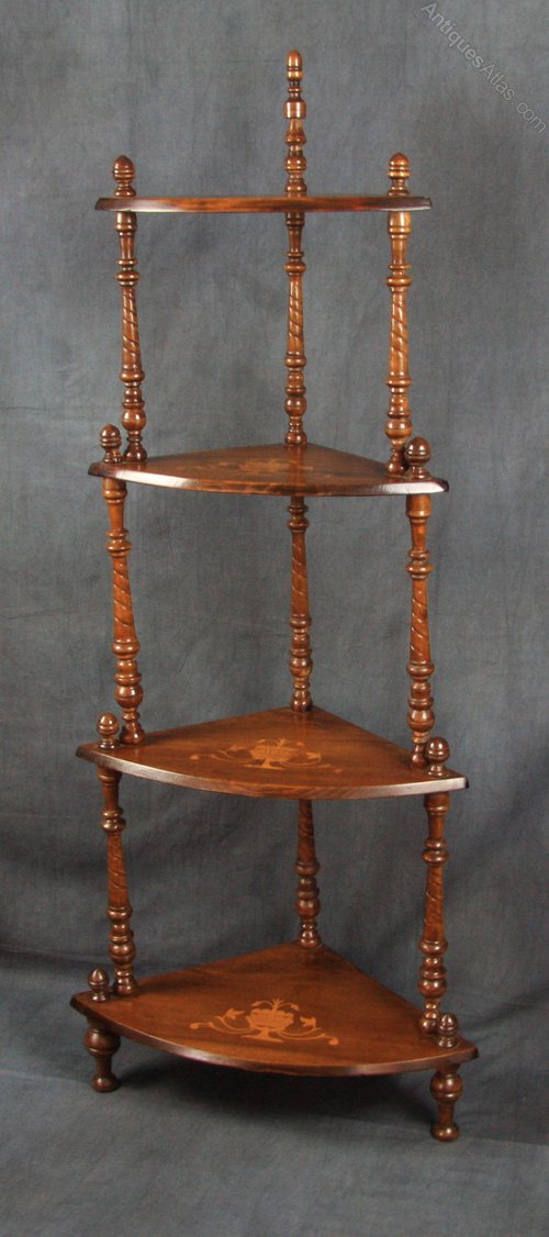 Victorian Walnut Corner Whatnot