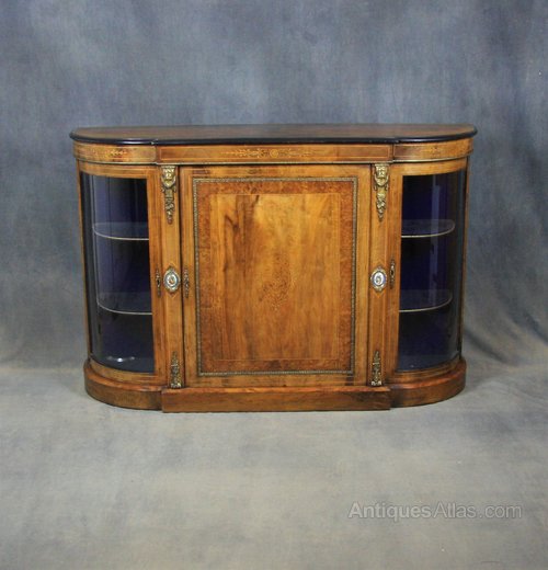 Victorian Inlaid Walnut Credenza