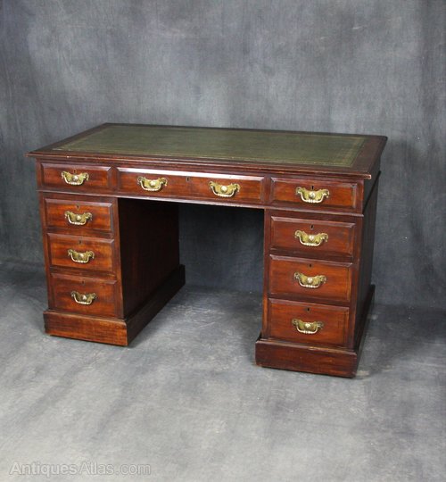 Victorian Mahogany Pedestal Desk