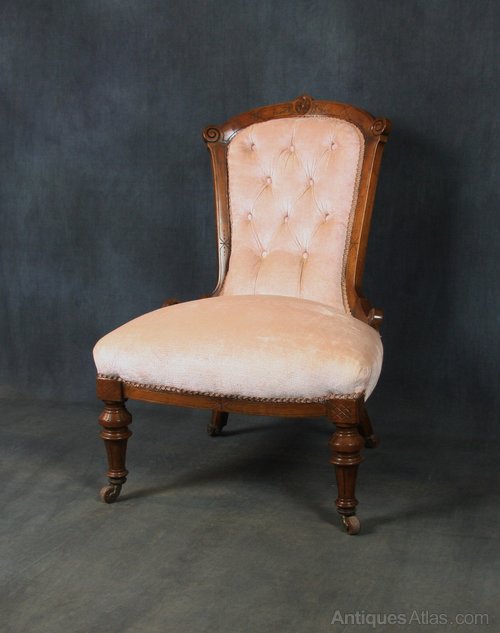 Victorian Walnut Nursing Chair