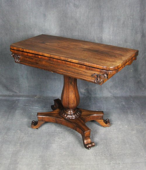 William IV Rosewood Card Table