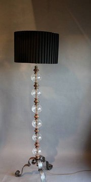 Mid century floor lamp with cu