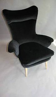 Pair mid century high backed c
