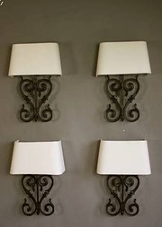 Set of 4 wall sconces made fro