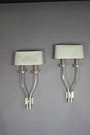 Substantial pair of sconces by