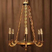 Empire 6 Light Gilded Brass Ch