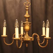 English Brass 5 Light Chandeli