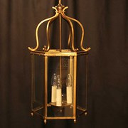 antique lighting english brass triple light hal English Brass Triple Light Hal