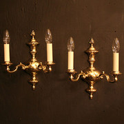 English Pair Of Cast Brass Twi
