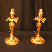 French Gilded Brass Table Lamp