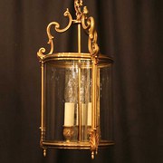 French Gilded Triple Light Hal