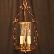 French Gilded Triple Light Hal