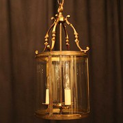 French Gilded Triple Light Hal