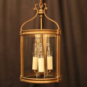 antique lighting french gilded triple light lan French Gilded Triple Light Lan
