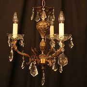 Italian Gilded Triple Light Ch