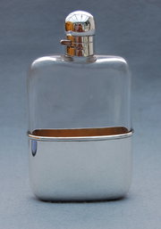 Edwardian Silver Hip Flask