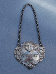 Silver Bottle Lable  Sherry