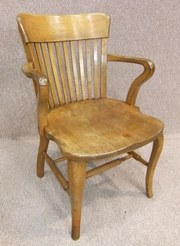 1920s office chair in elm and
