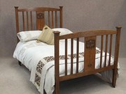 Arts and crafts oak bed