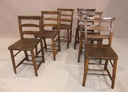 Edwardian chapel chair in elm