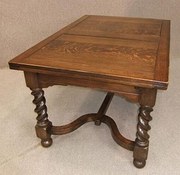 Edwardian oak barley twist ext