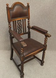 Edwardian oak carver chair