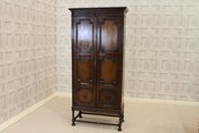 Edwardian oak hall robe wardro