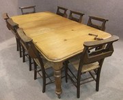 antique furniture extending pine victorian table Extending pine Victorian table