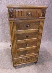 antique furniture french walnut bedside cabinet French walnut bedside cabinet