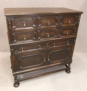 Jacobean revival oak chest of