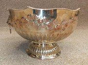 Large silver plated punch bowl