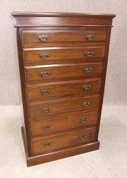 Maple  Co red walnut chest of