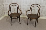 Pair Of Edwardian Bentwood Arm