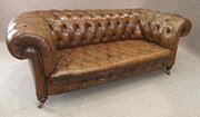 Victorian leather chesterfield
