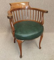 Victorian office chair in Oak