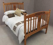 Victorian walnut double bed