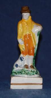 prattware prattware figure of a sportsma Prattware figure of a Sportsma