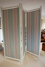 painted pine fabric screen ro Painted Pine Fabric Screen Ro