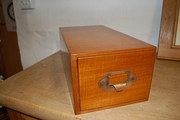 Small Teak Filing Drawer